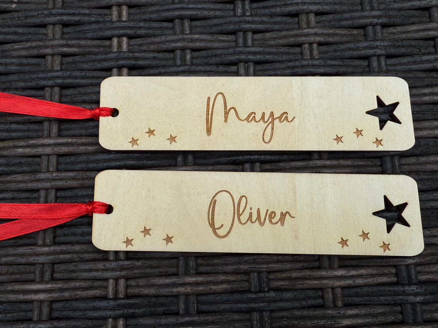 Personalised Wooden Bookmark - Custom Engraved Gift
