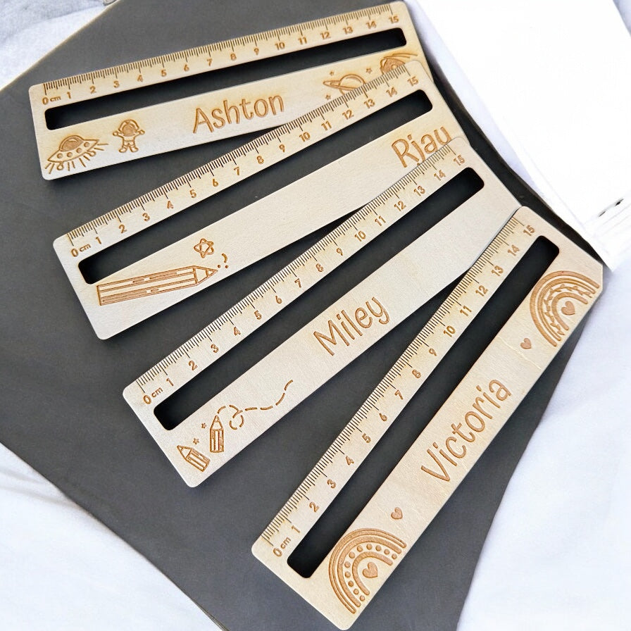 Reading Line Ruler Wooden Bookmark - Custom Engraved