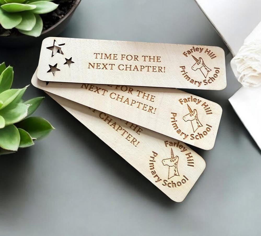 Personalised Wooden Bookmark - Custom Logo