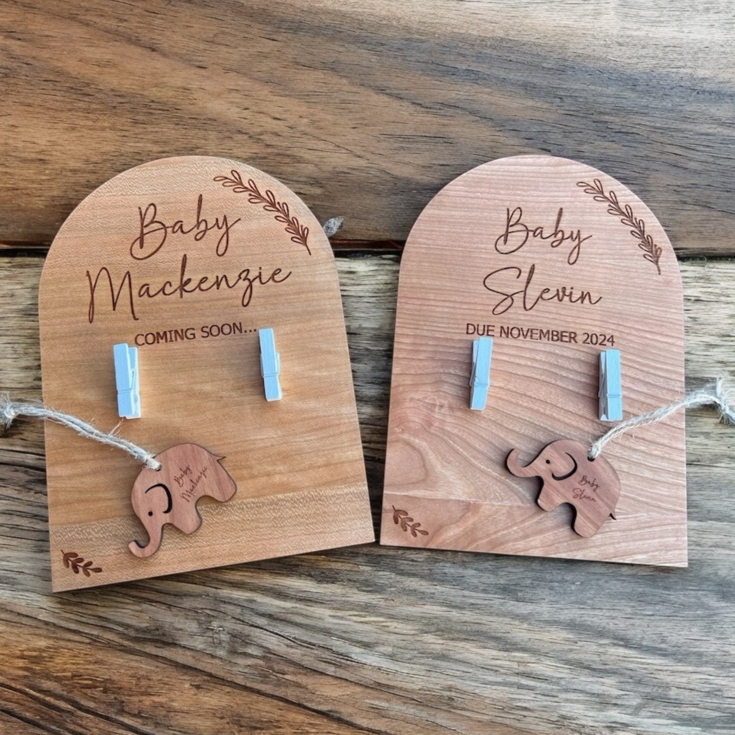 Personalised Baby Scan Holder with Stand