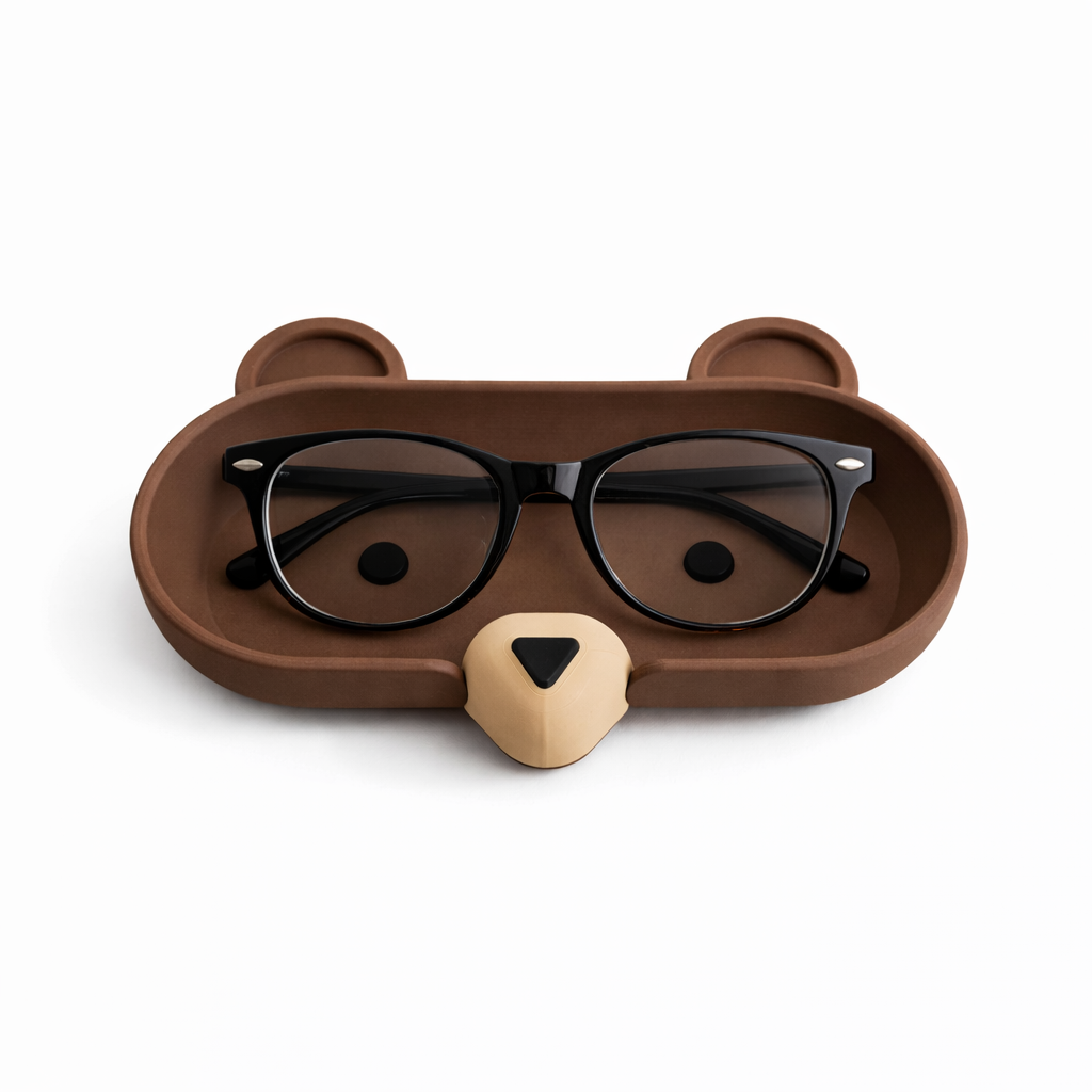 Cute Bear Glasses Tray - 3D Printed Eyeglasses Holder