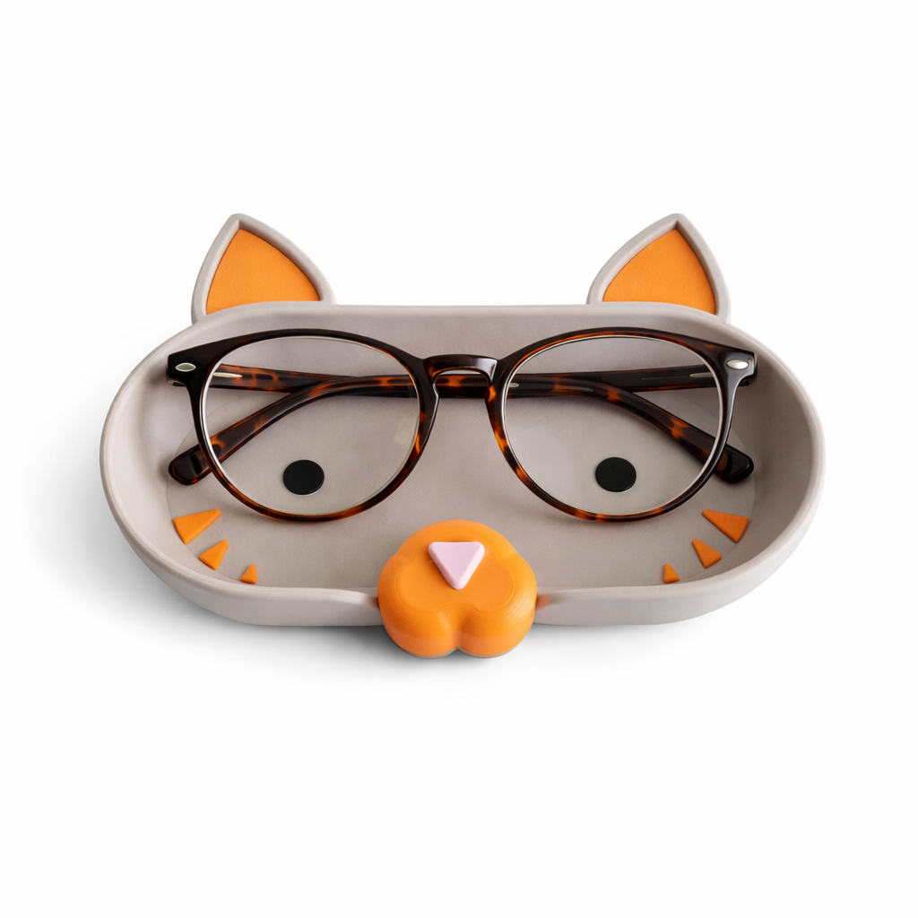 Cute Cat Glasses Tray - 3D Printed Eyeglasses Holder