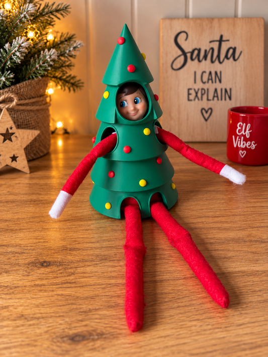 3D Printed Christmas Elf Tree Costume