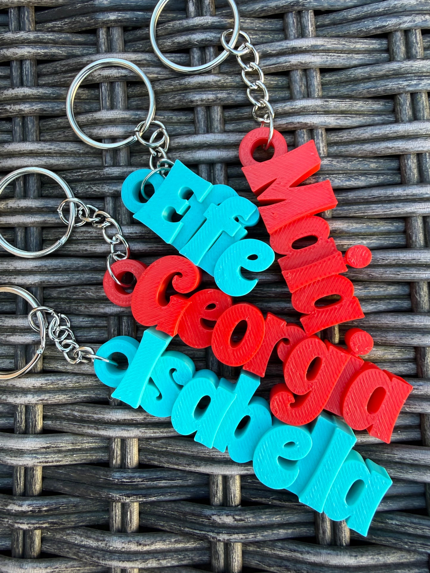 Personalised 3D Printed Name Keychain | Party Bags | School Bags | Class Gifts