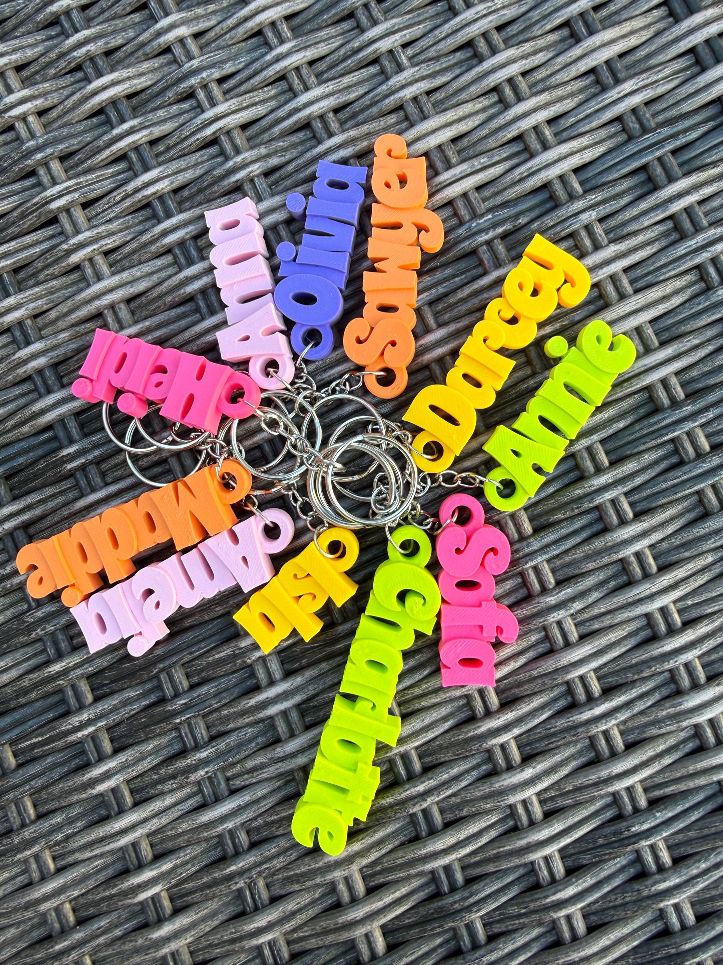 Personalised 3D Printed Name Keychain | Party Bags | School Bags | Class Gifts