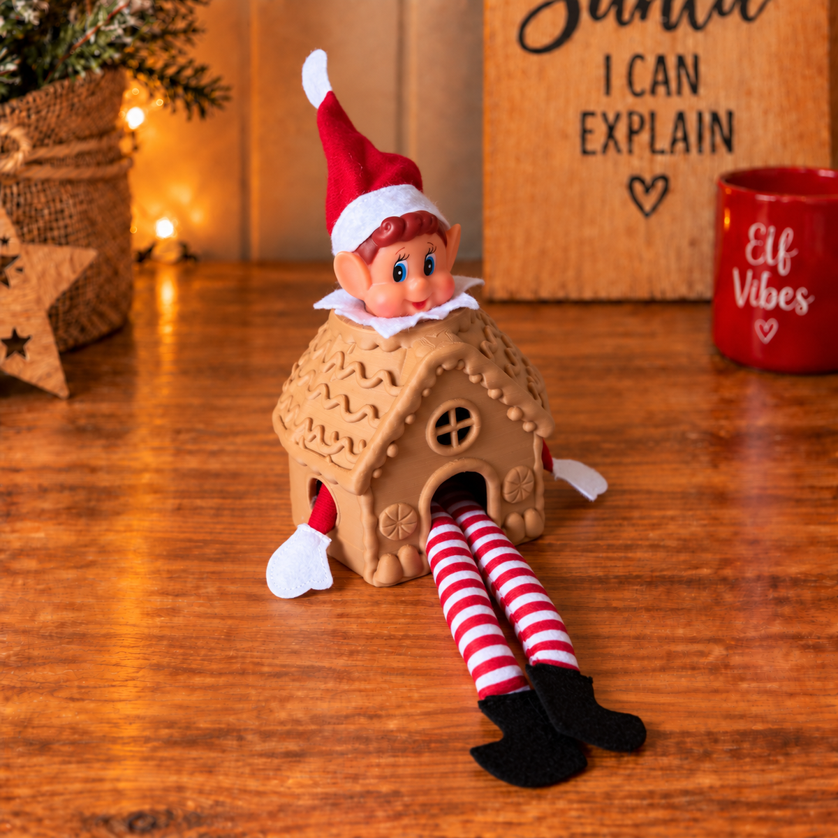 3D Printed Elf Christmas Gingerbread House