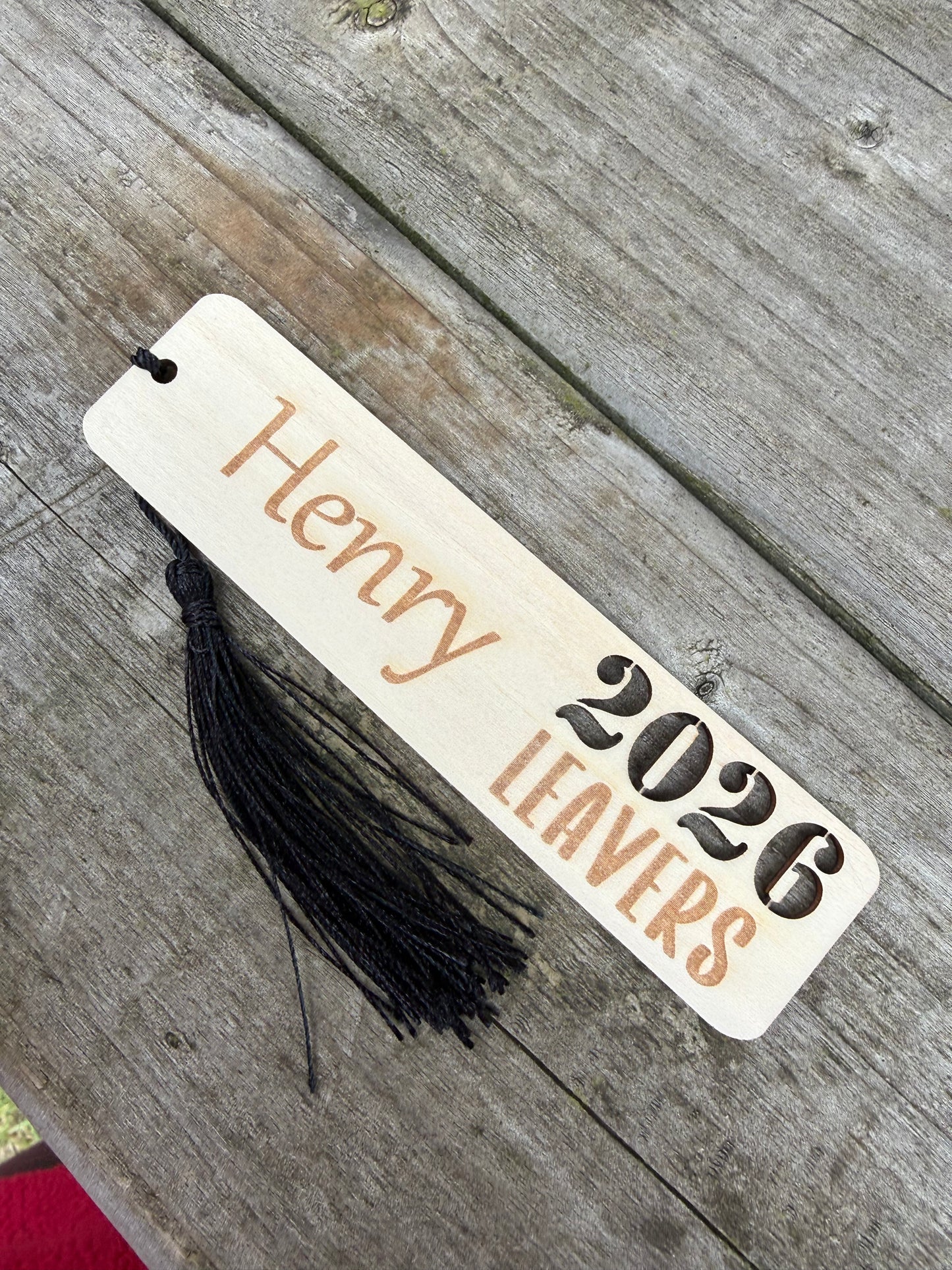 2026 Leavers Personalised Wooden Bookmark - Custom Engraved Gift