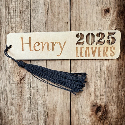 2025 Leavers Personalised Wooden Bookmark - Custom Engraved Gift