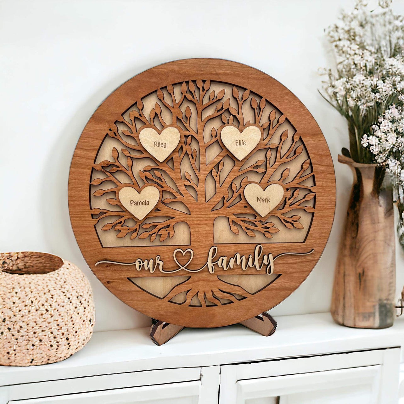 Personalised Wooden Family Tree