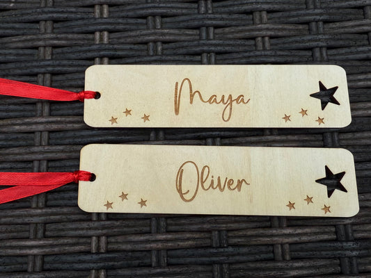 Personalised Wooden Bookmark - Custom Engraved Gift