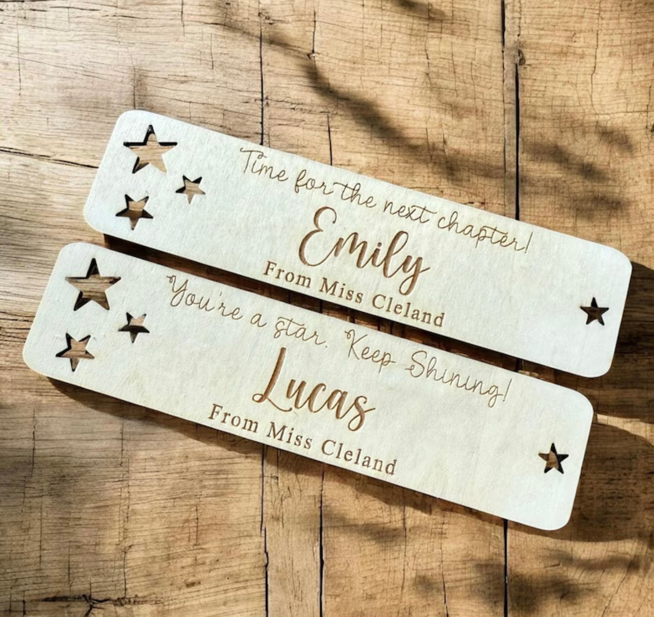Personalised Wooden Bookmark - Custom Engraved Gift