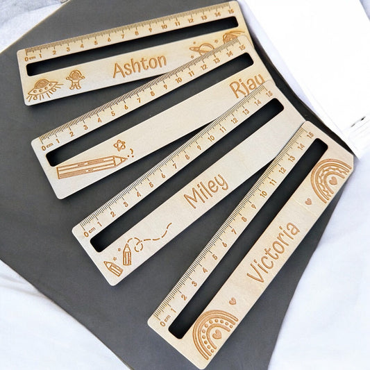 Reading Line Ruler Wooden Bookmark - Custom Engraved