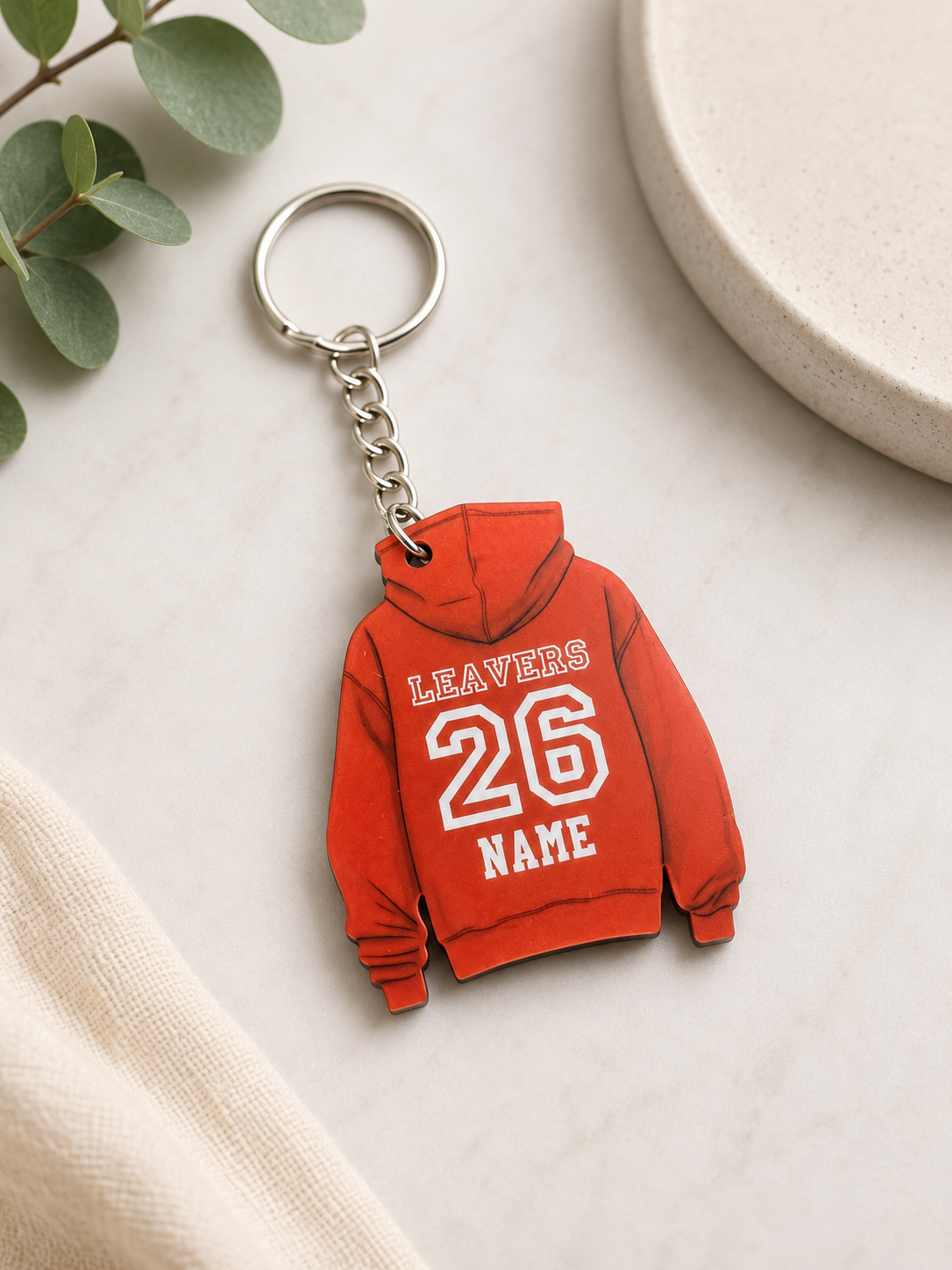 2026 Leavers Hoodie Keyring - UV Colour Print Acrylic Keyrings
