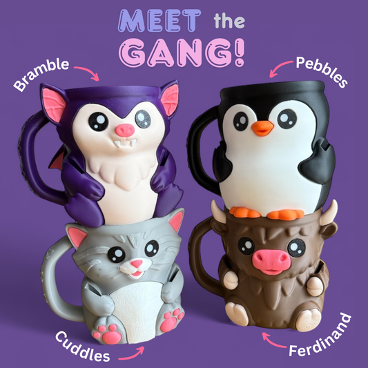 Adorable 3D Printed Ice Cream Holder Mug – PLA - Bramble, Pebbles, Cuddles & Ferdinand