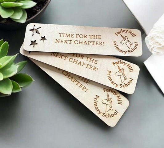 Personalised Wooden Bookmark - Custom Logo