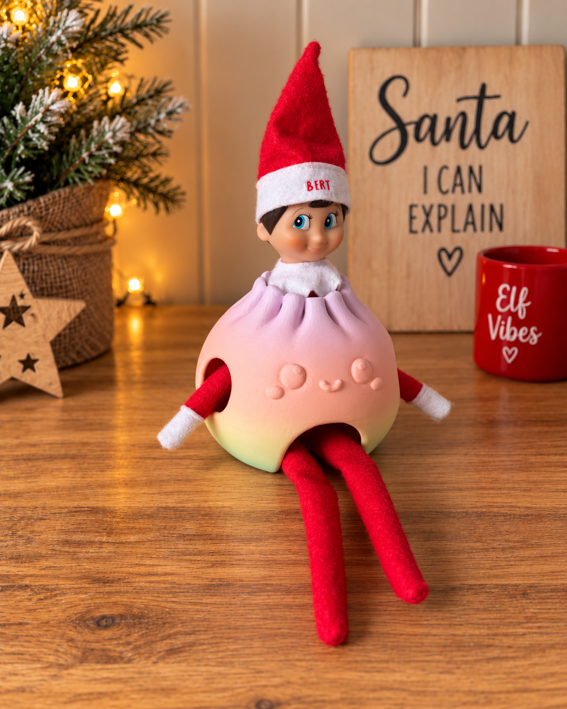 3D Printed Christmas Elf Dumpling Prop
