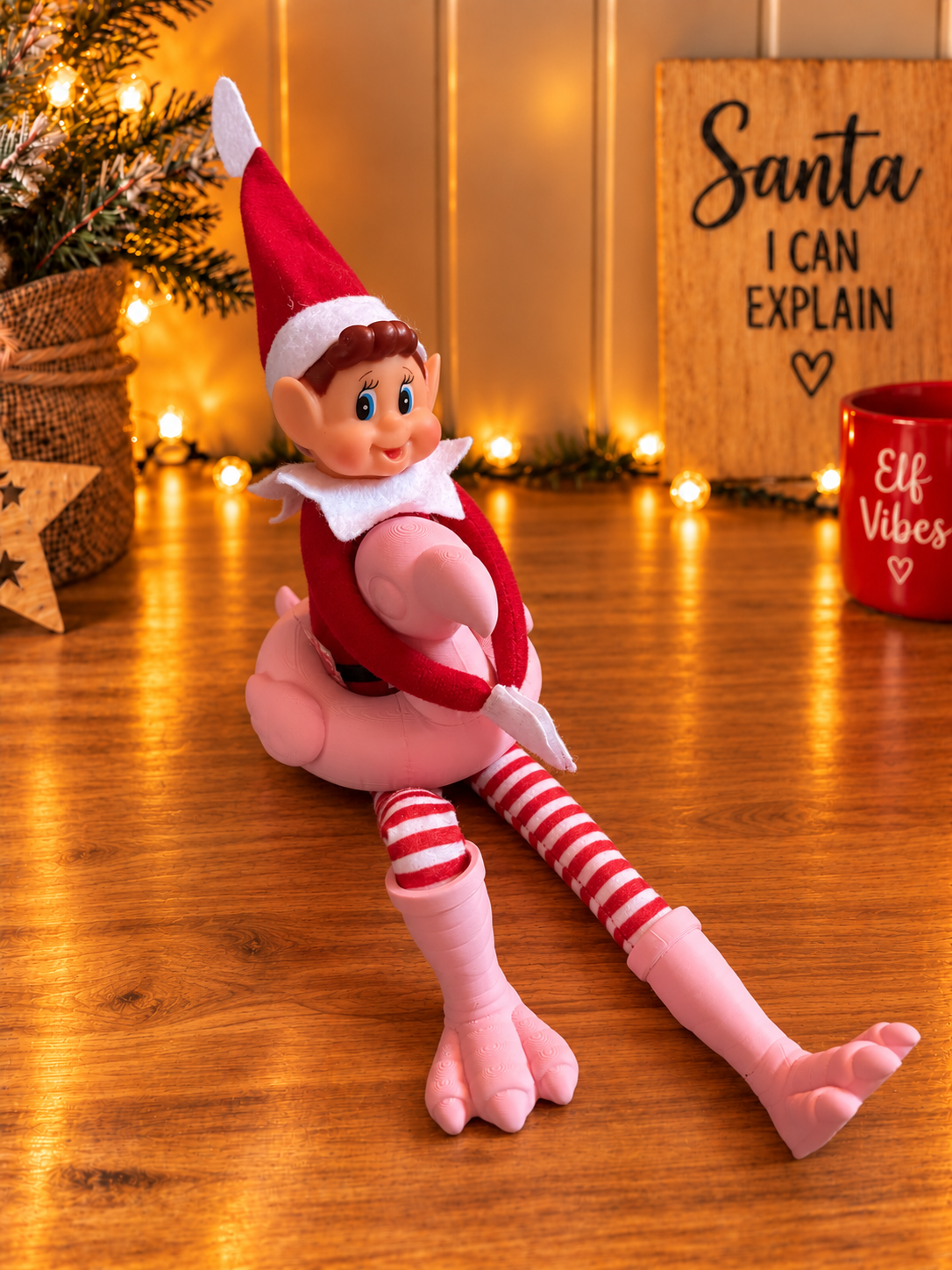 3D Printed Elf Flamingo Costume