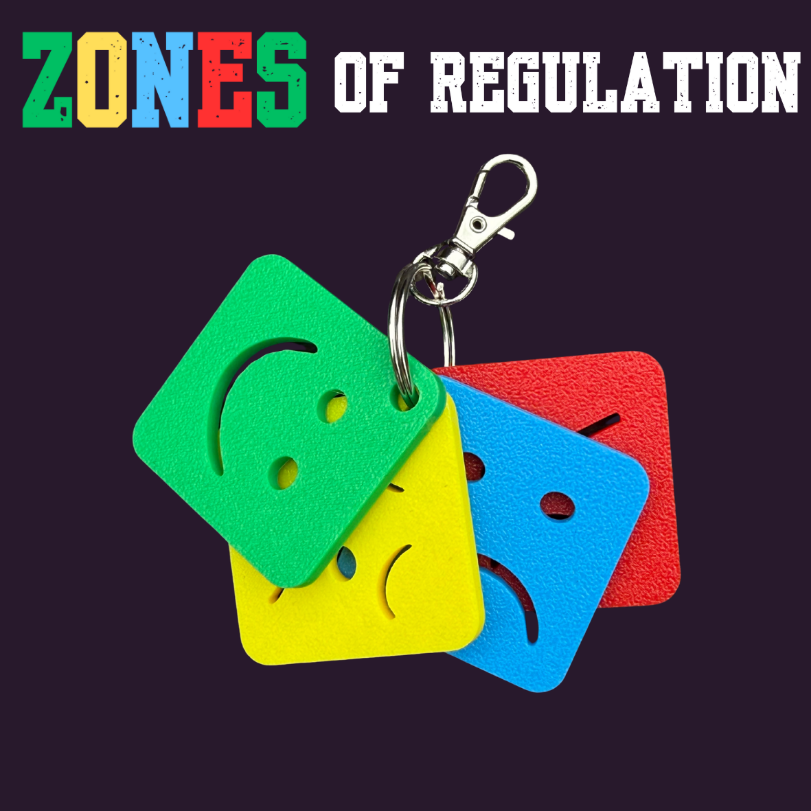 Zones of Regulation Keyring set - Classroom SEN Resource – All Good Inc