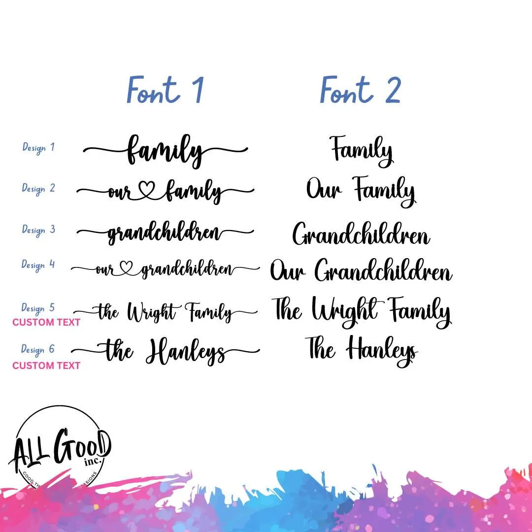Personalised Wooden Family Tree
