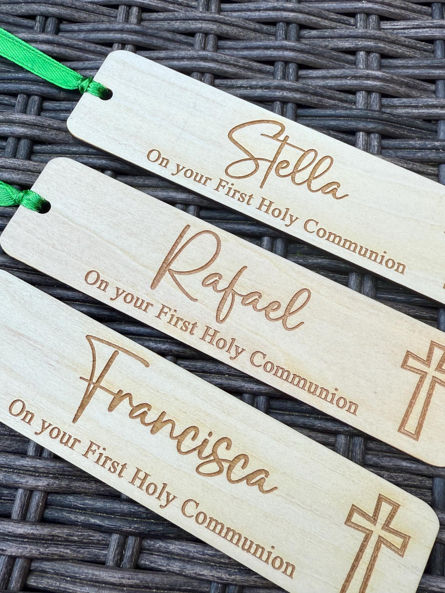 Personalised Holy Communion Wooden Bookmark