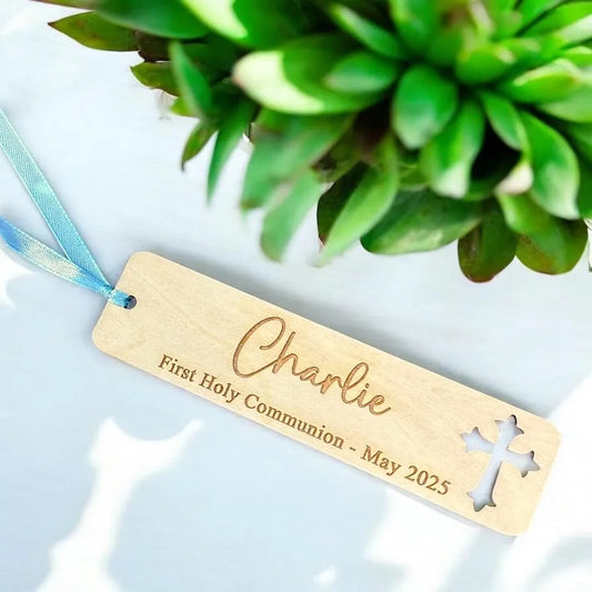 Personalised Holy Communion Wooden Bookmark
