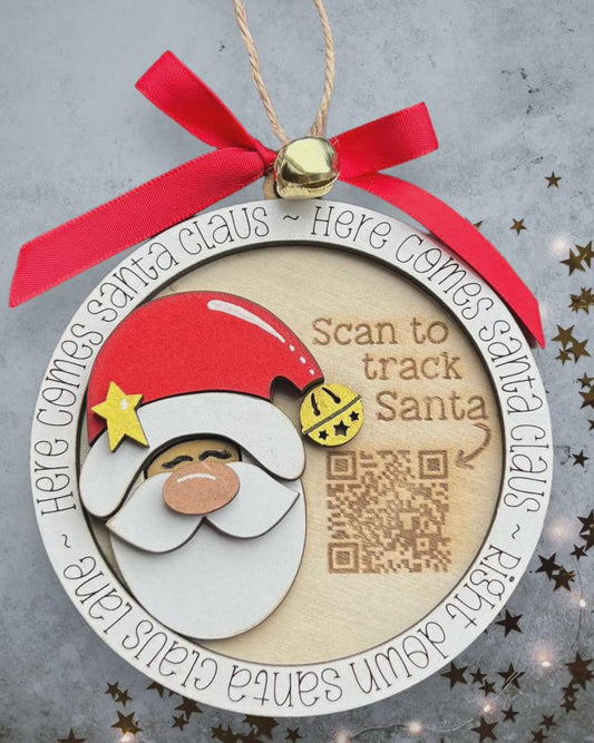 Christmas Scan to Track Santa Bauble - Santa - Norad tracker
