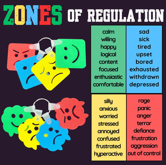 Zones of Regulation Keyring set - Classroom SEN Resource