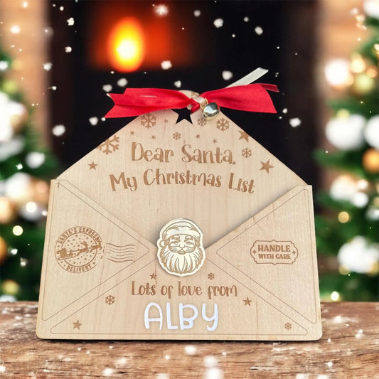 Personalised Letter To Santa | Luxury Santa Wooden Envelope
