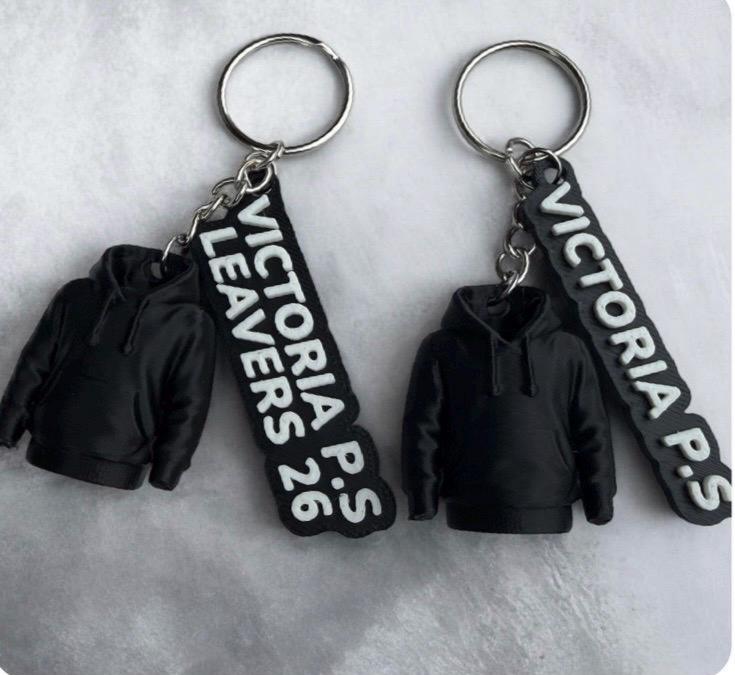 2026 Leavers Hoodie Keyring - Personalised 3D Printed School Leaver Gift