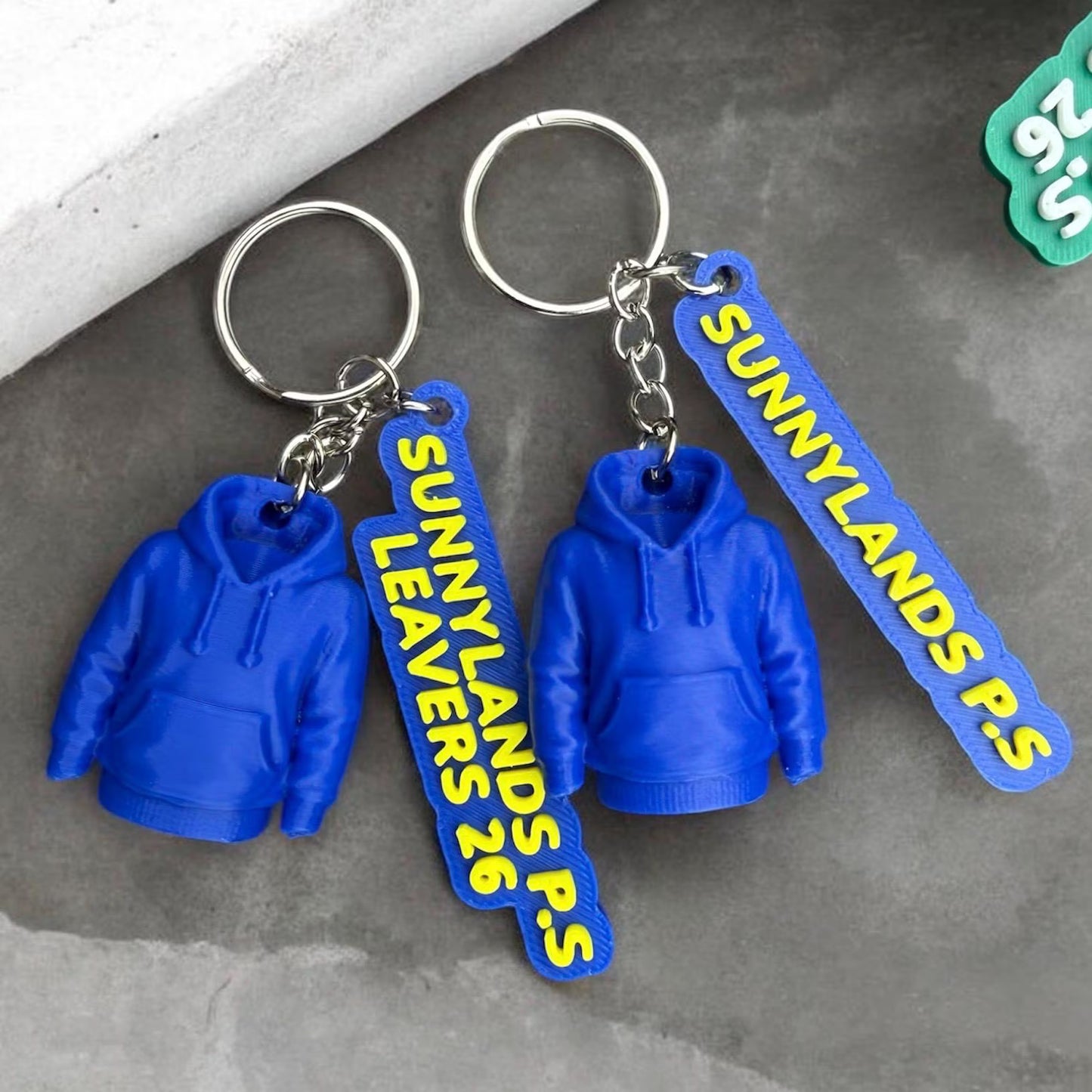 2026 Leavers Hoodie Keyring - Personalised 3D Printed School Leaver Gift