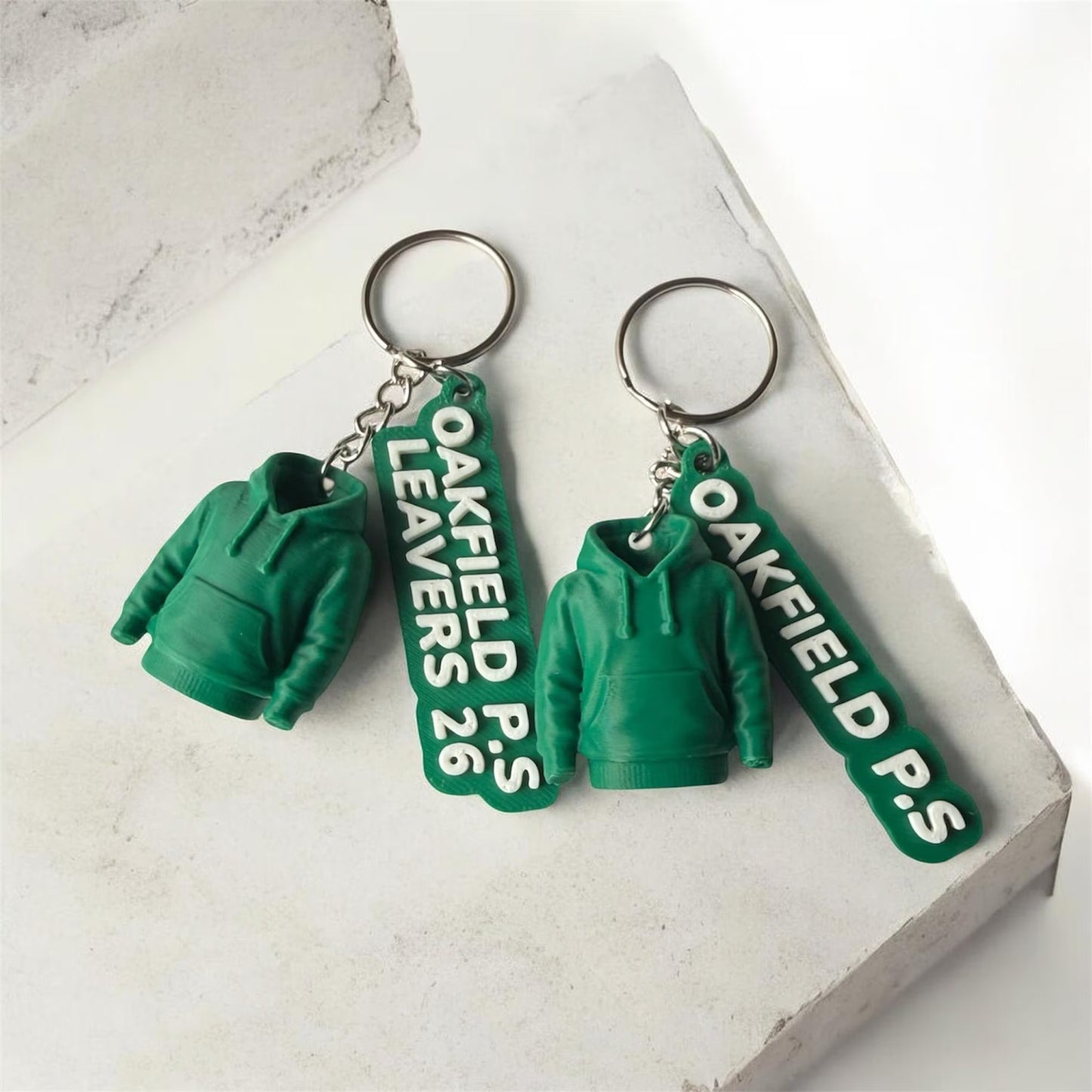 2026 Leavers Hoodie Keyring - Personalised 3D Printed School Leaver Gift